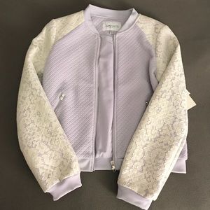 Lilac and white lace jacket